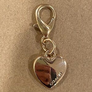 Coach Gold Heart Charm Key/Card Holder Charm